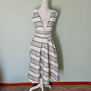 L'ATISTE by Amy Black and White high low dress